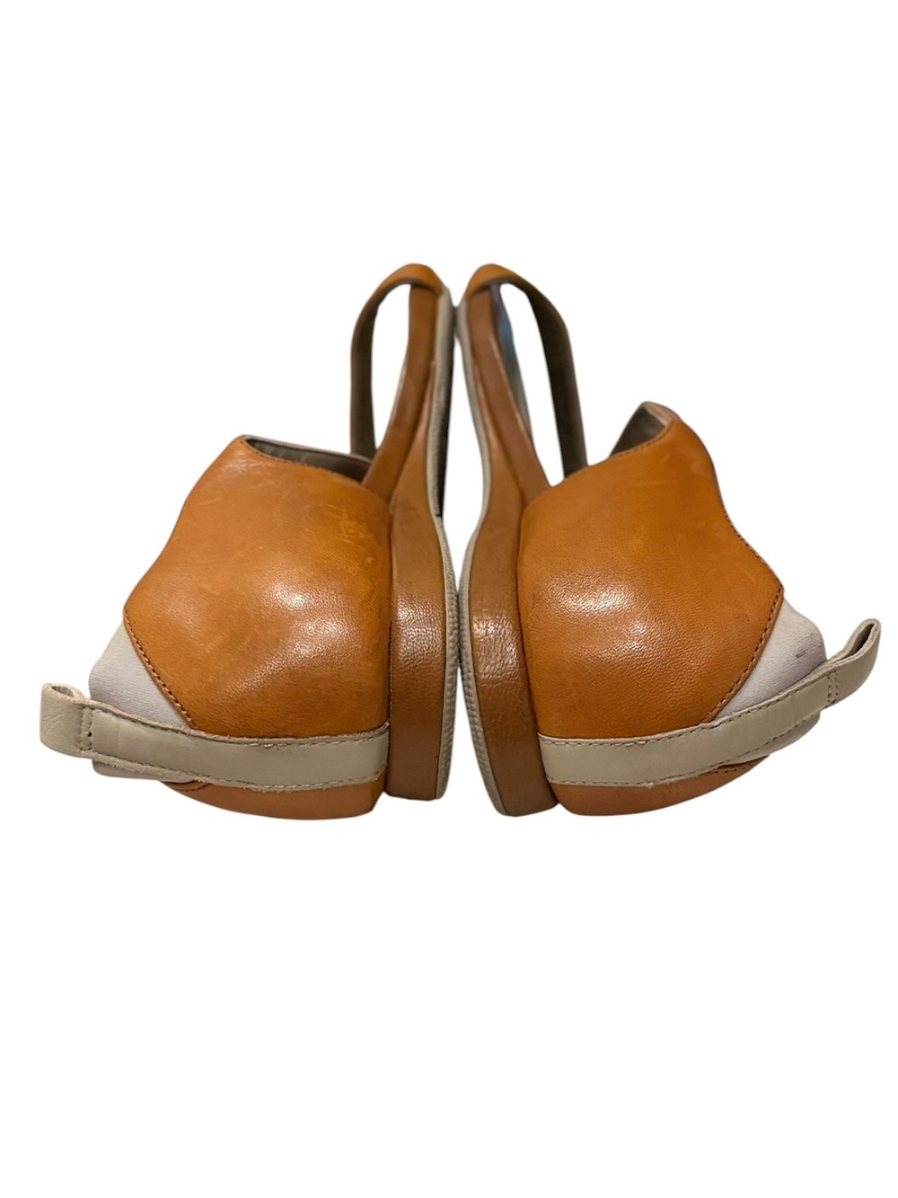Cole Haan & Nike Cognac Leather Crisscross Strappy Vacation Summer Sandals sz 7 - Picture 11 of 16
